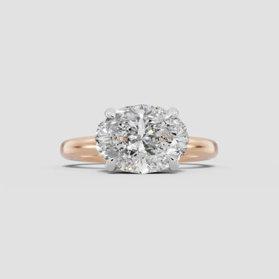 GAIA | Anillo solitario oval east west