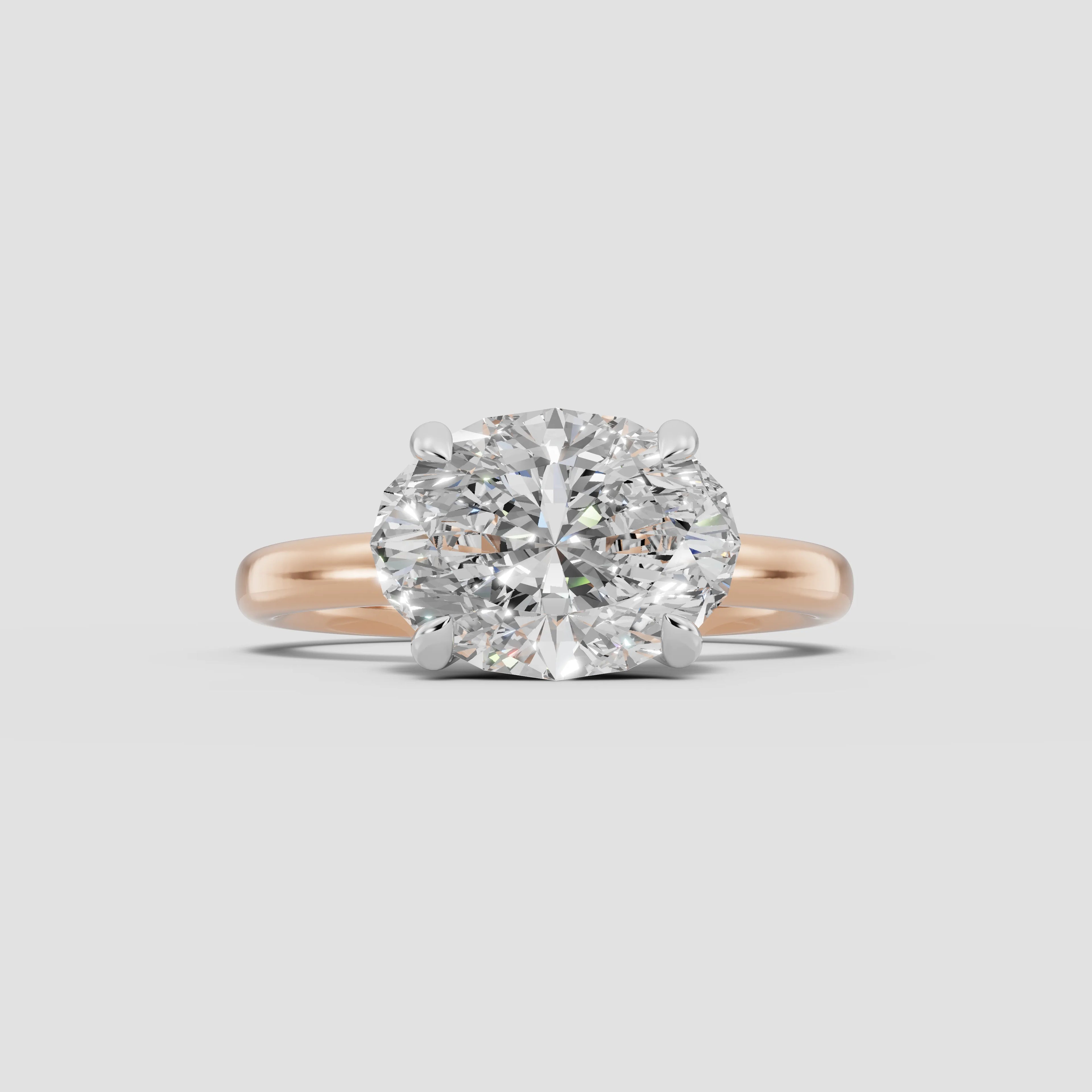 GAIA | Anillo solitario oval east west