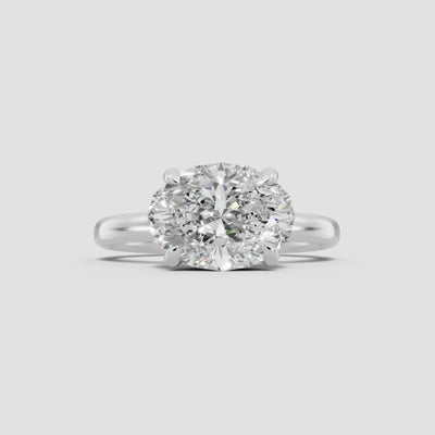 GAIA | Anillo solitario oval east west