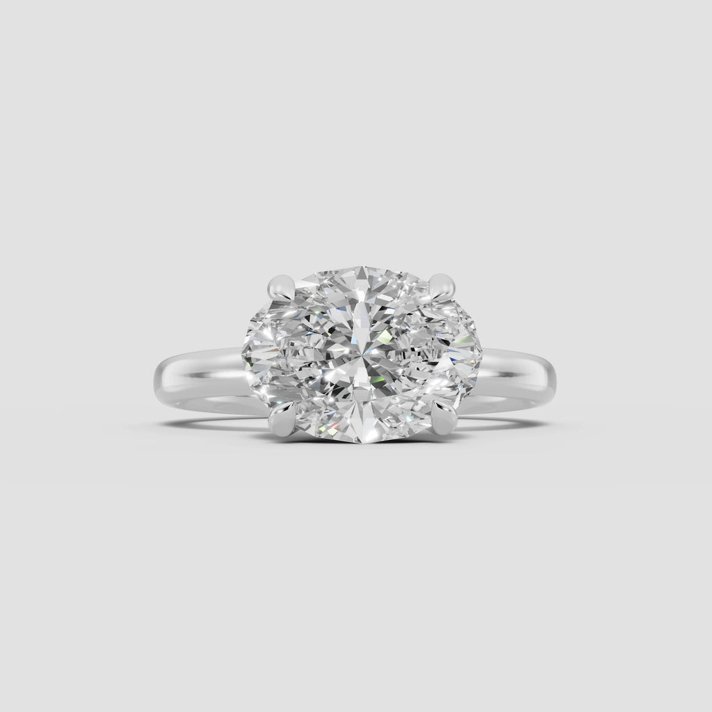 GAIA | Anillo solitario oval east west