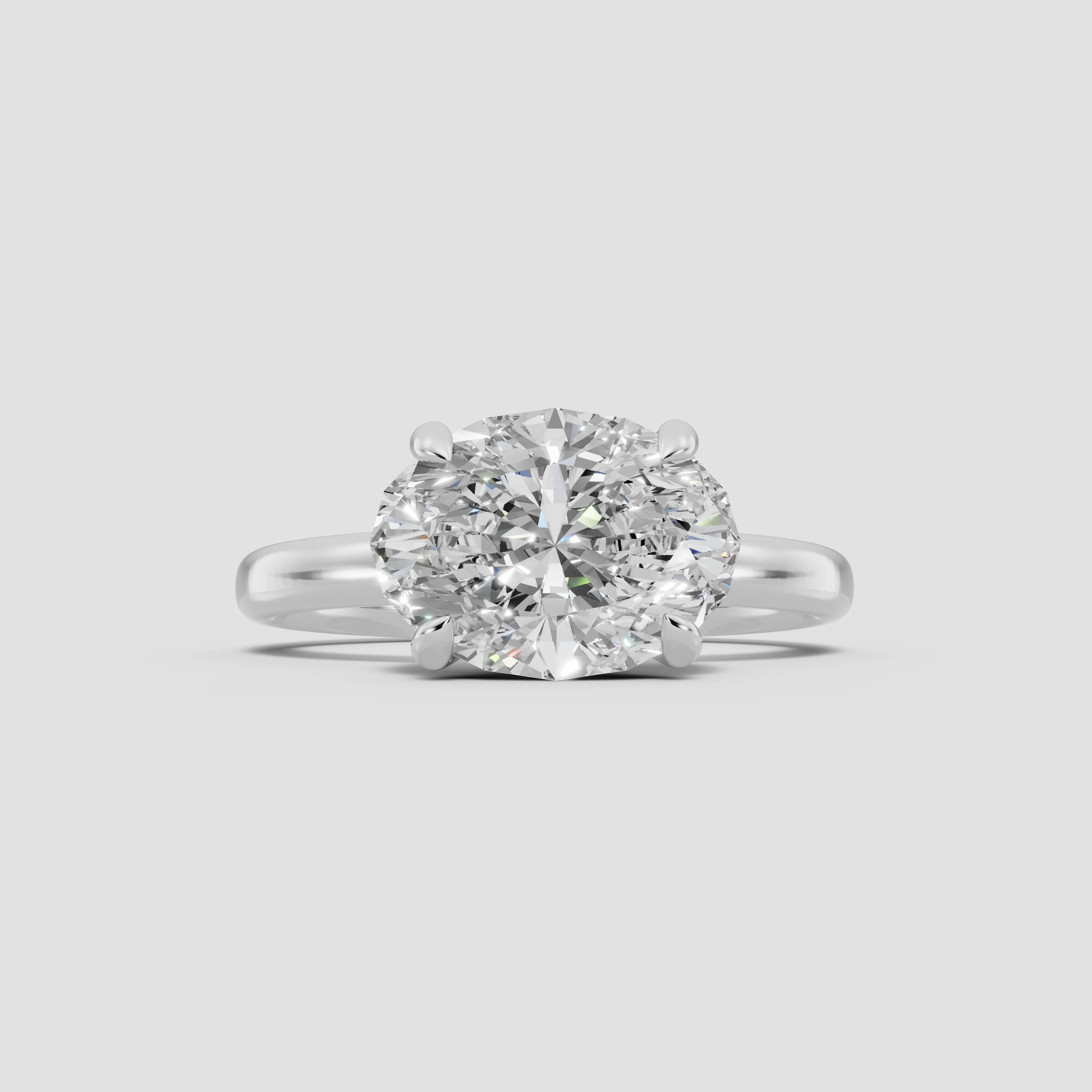 GAIA | Anillo solitario oval east west