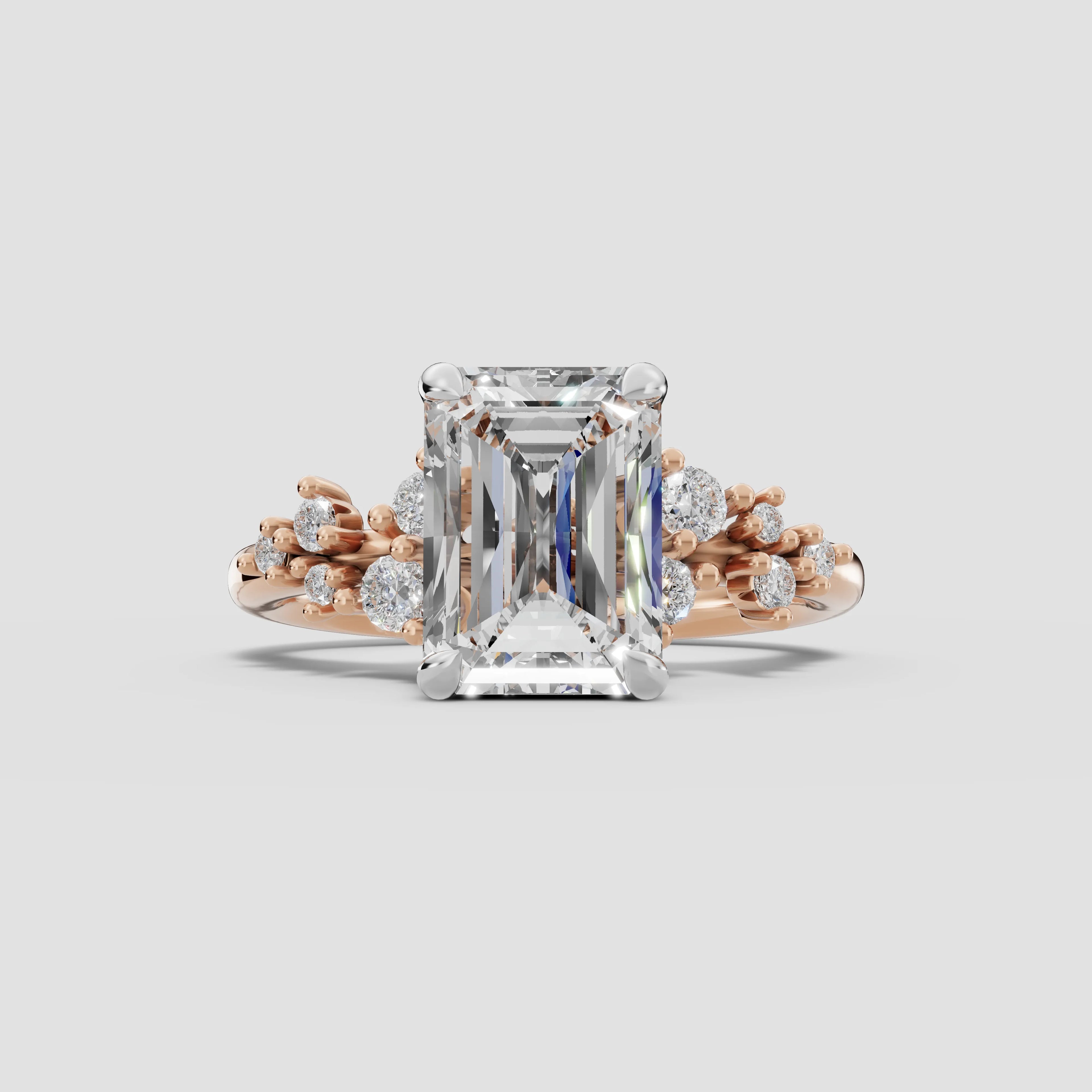 JASMINE | Anillo clúster esmeralda