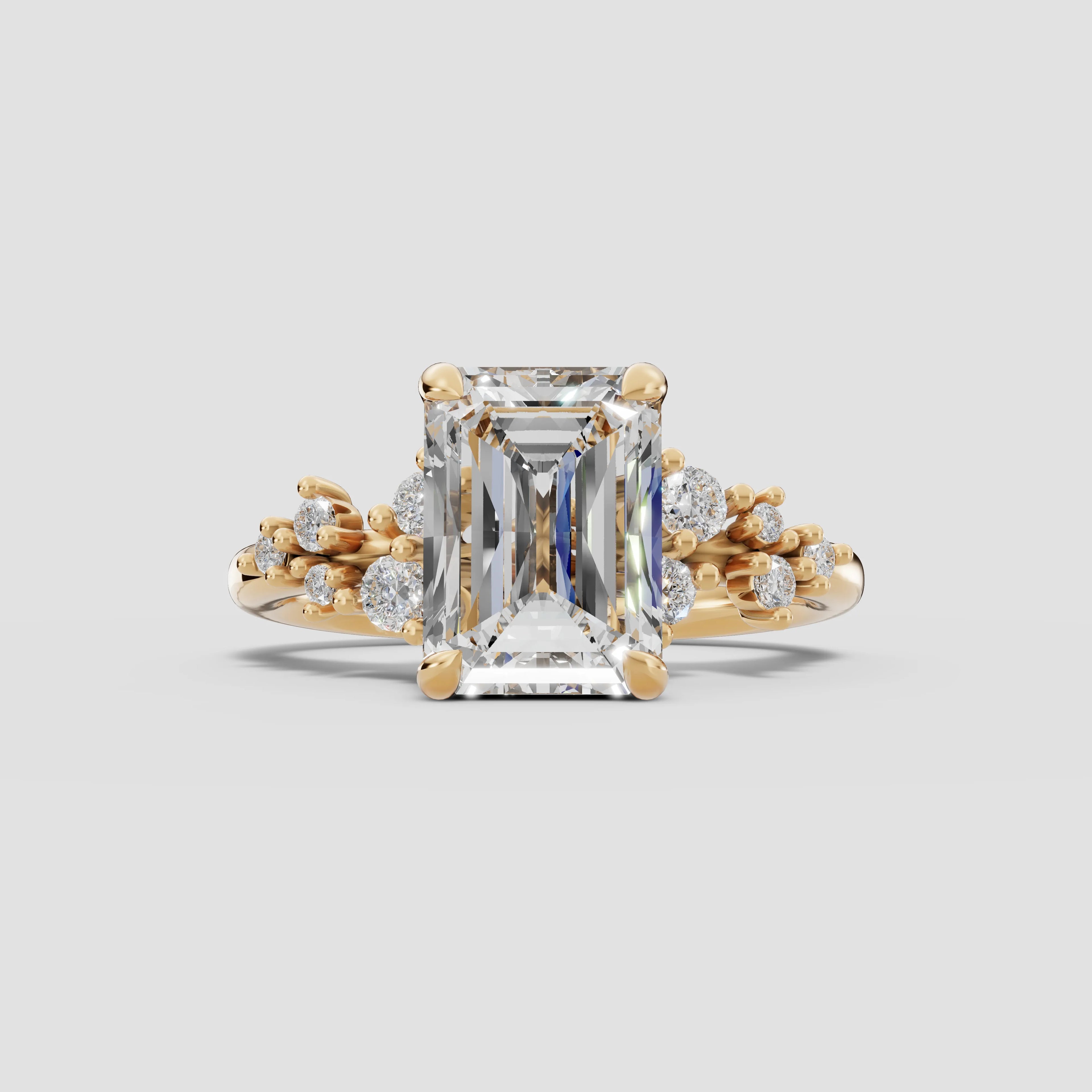JASMINE | Anillo clúster esmeralda