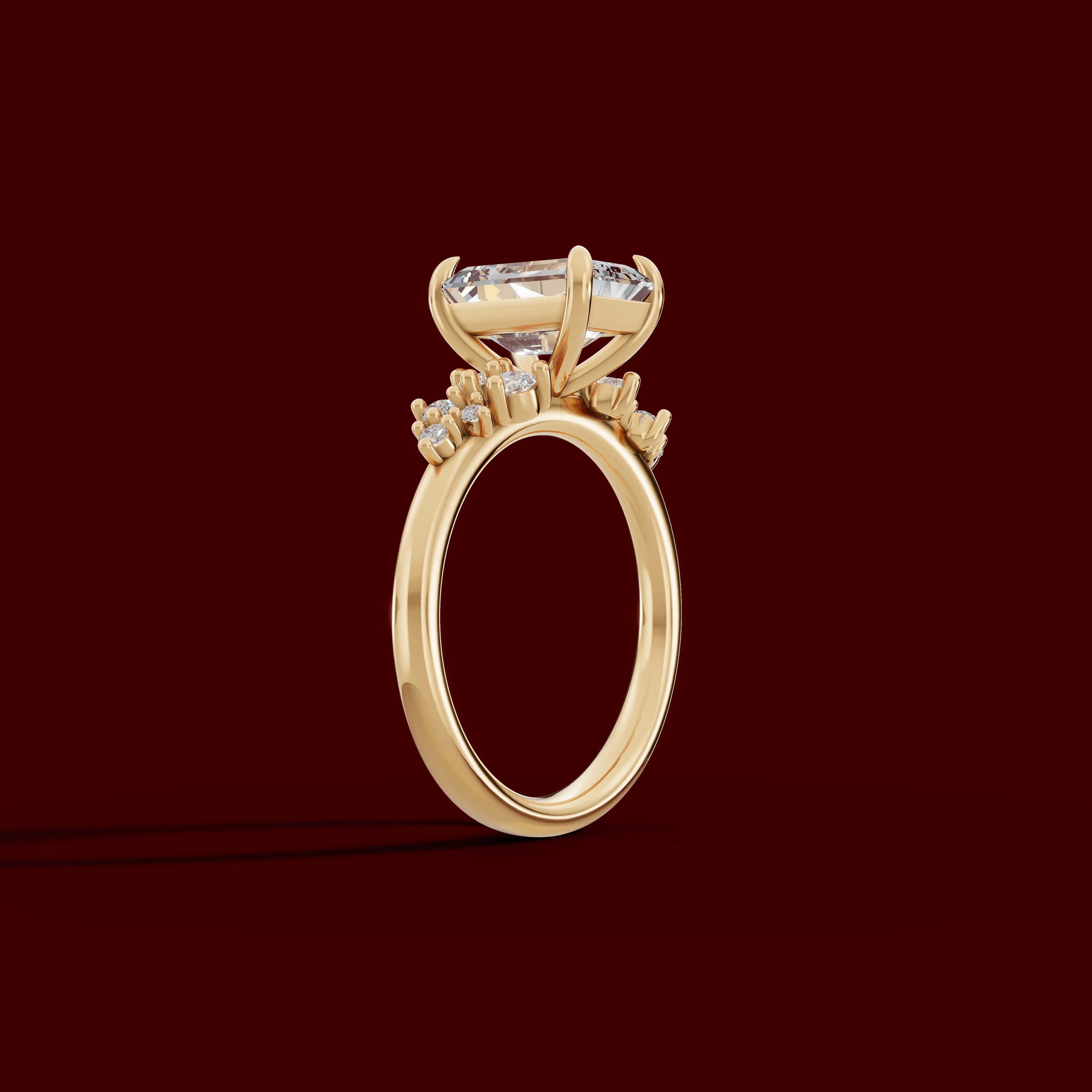 JASMINE | Anillo clúster esmeralda