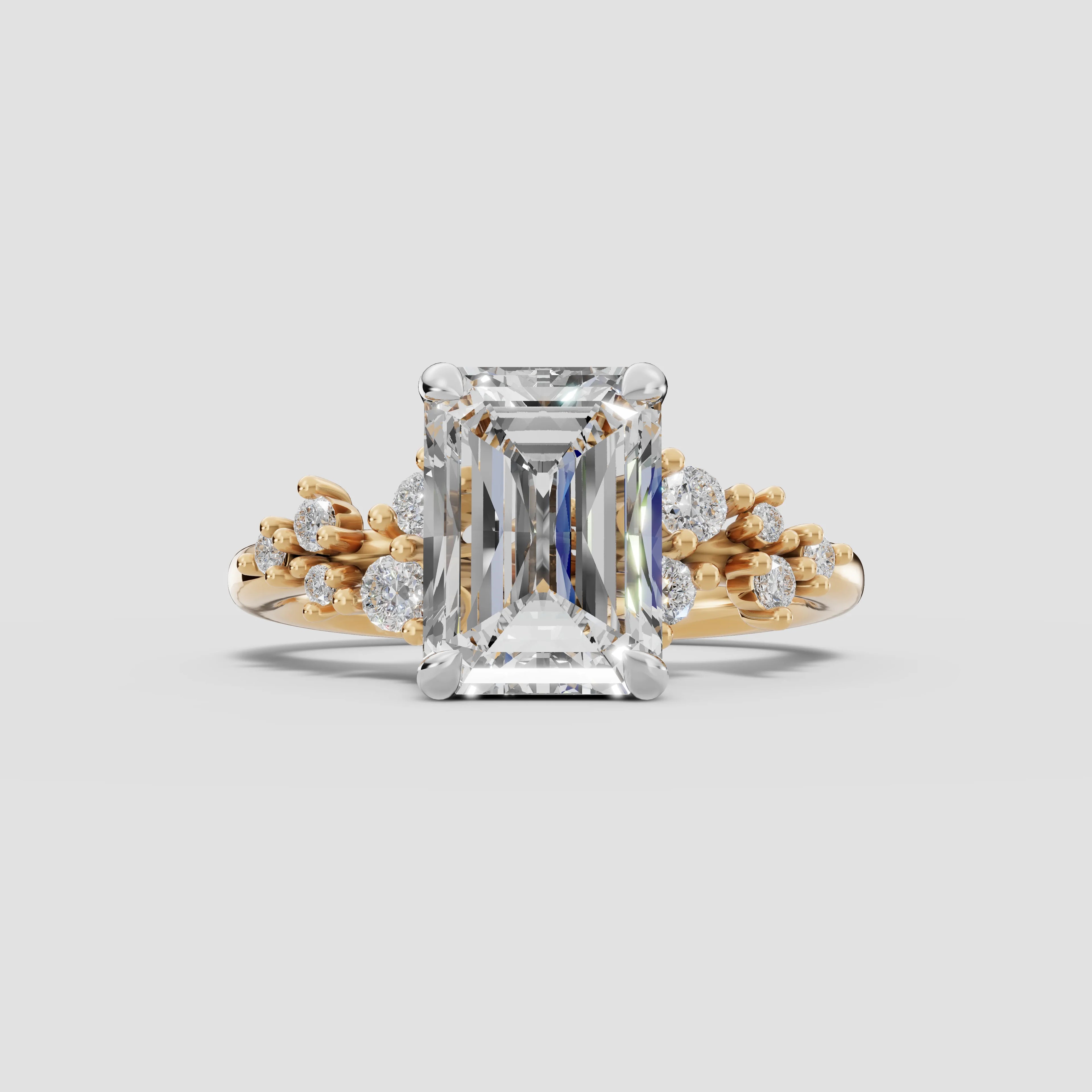 JASMINE | Anillo clúster esmeralda