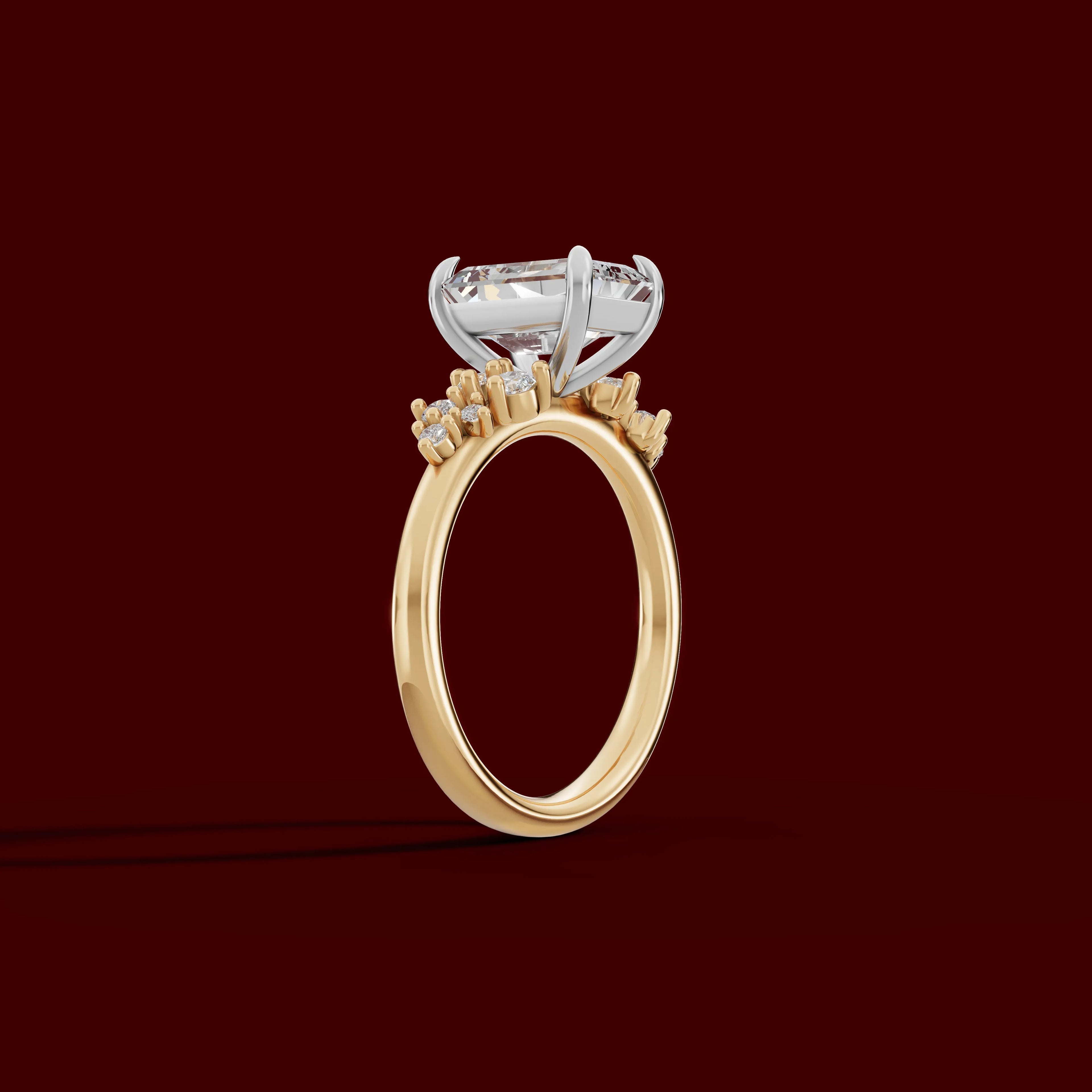 JASMINE | Anillo clúster esmeralda