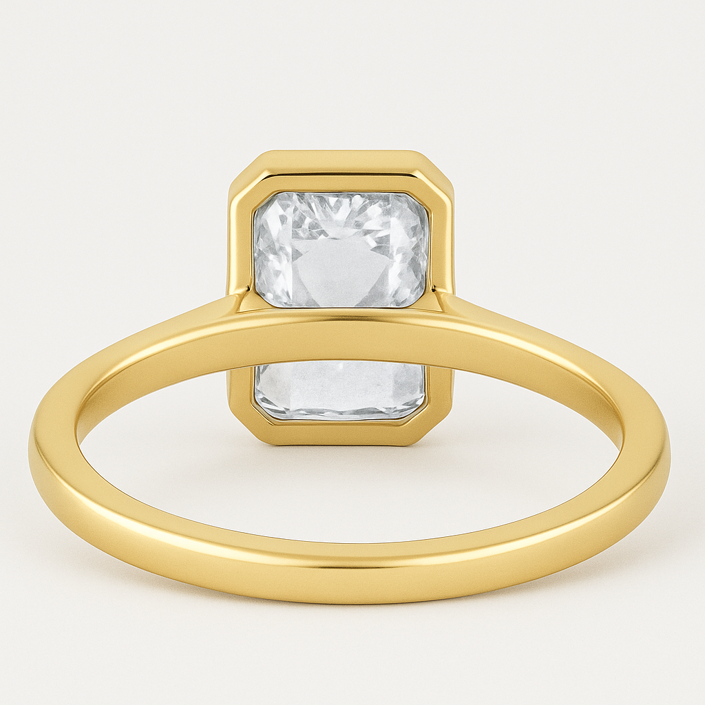 HERA | Anillo solitario esmeralda biselado