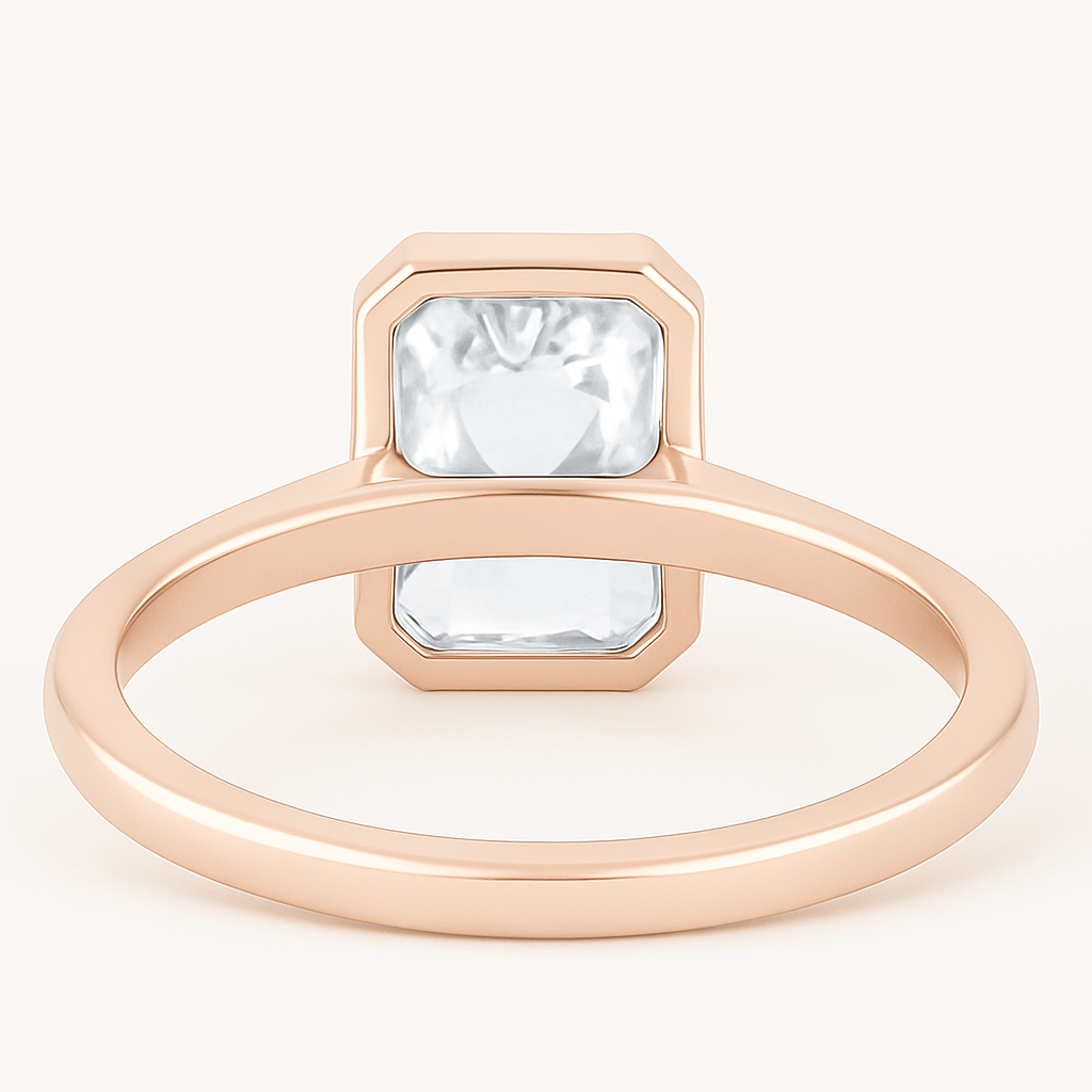 HERA | Anillo solitario esmeralda biselado