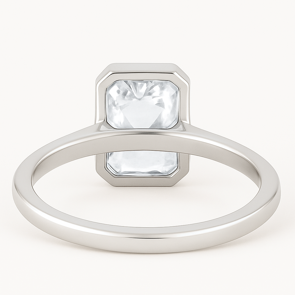 HERA | Anillo solitario esmeralda biselado