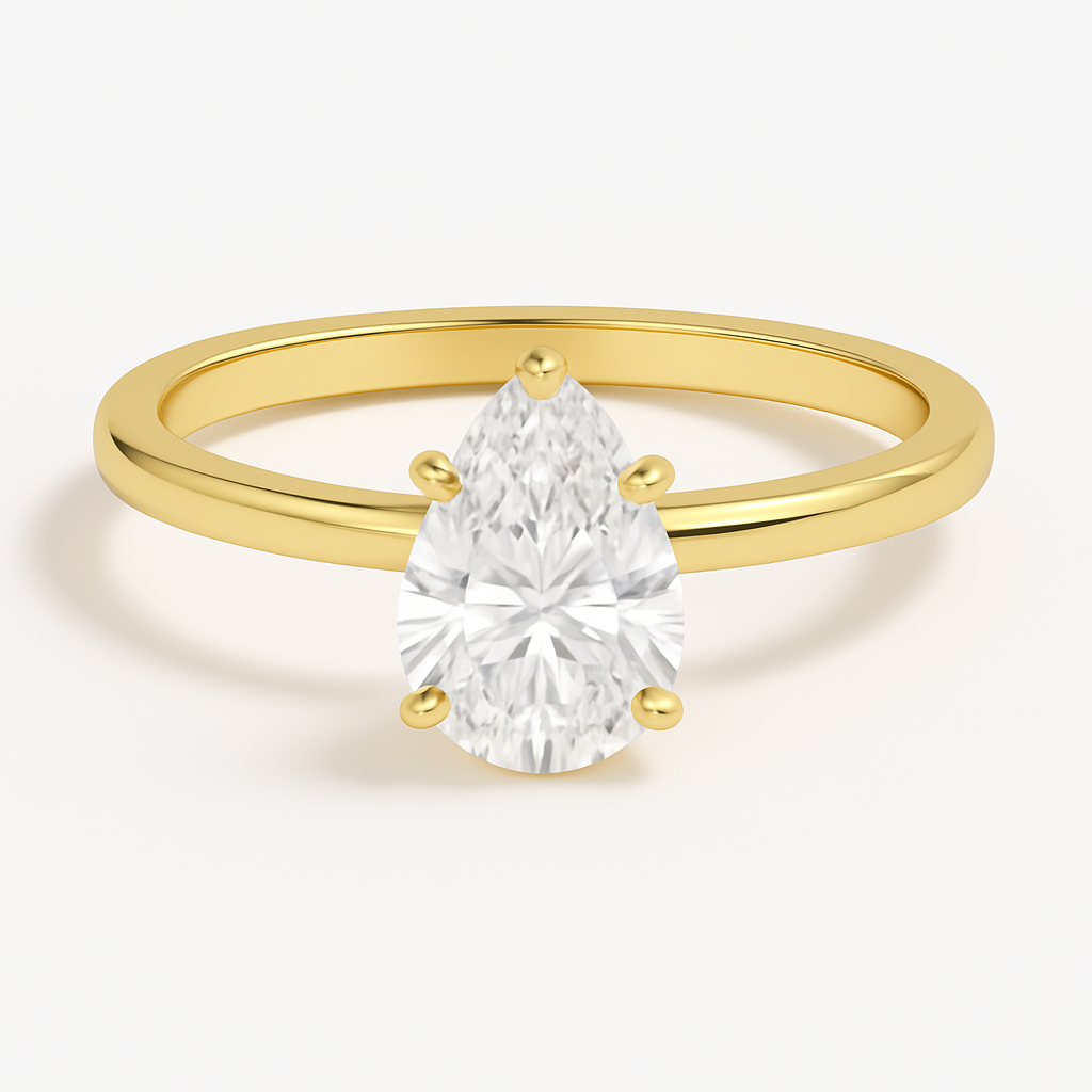 GAIA | Anillo solitario pera