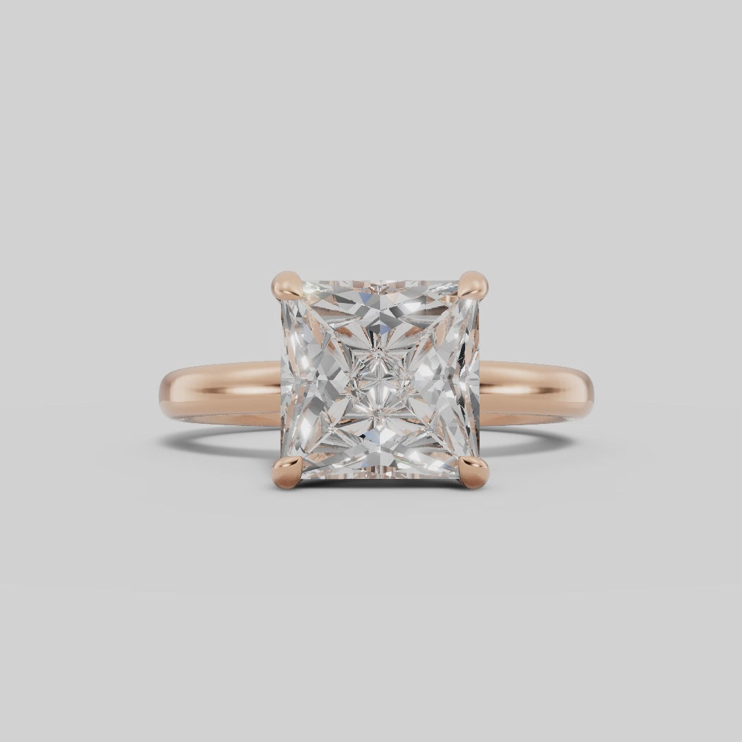 GAIA | Anillo solitario princesa