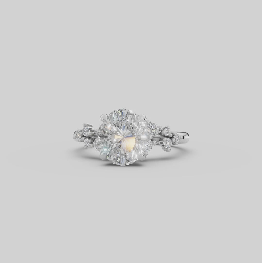 JASMINE | Anillo clúster oval