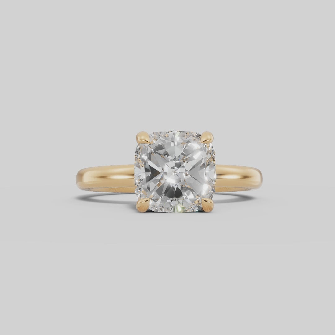 GAIA | Anillo solitario cojín