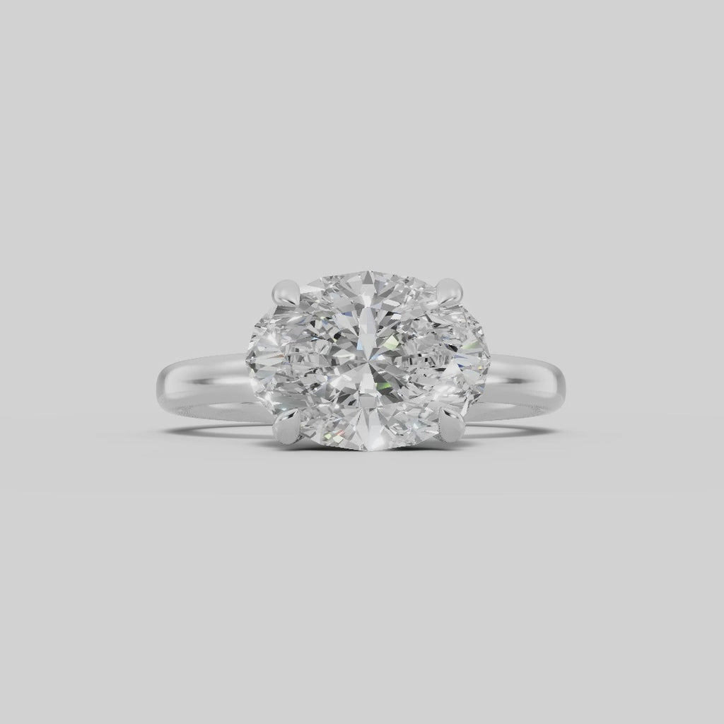 GAIA | Anillo solitario oval east west