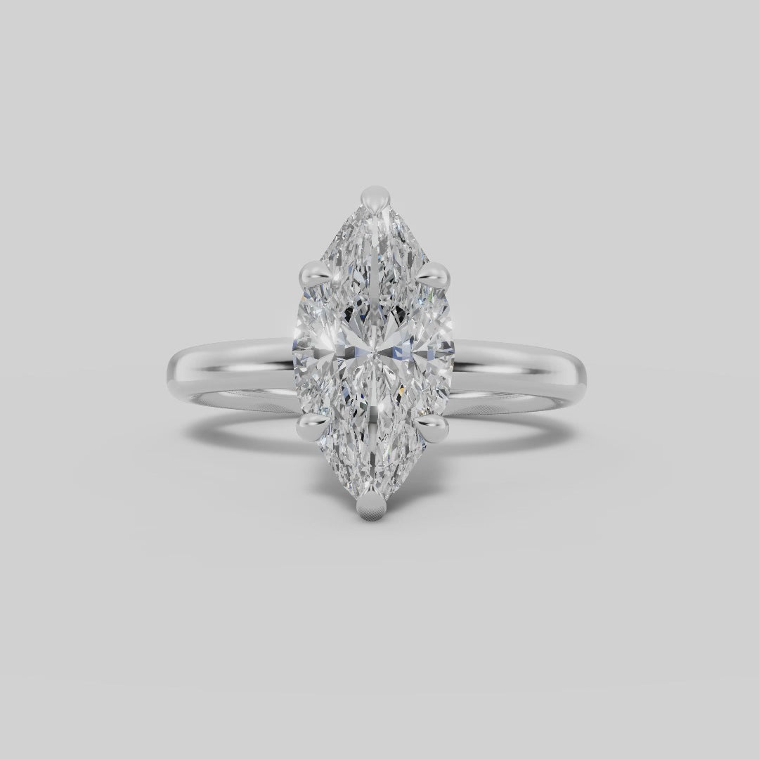GAIA | Anillo solitario marquesa