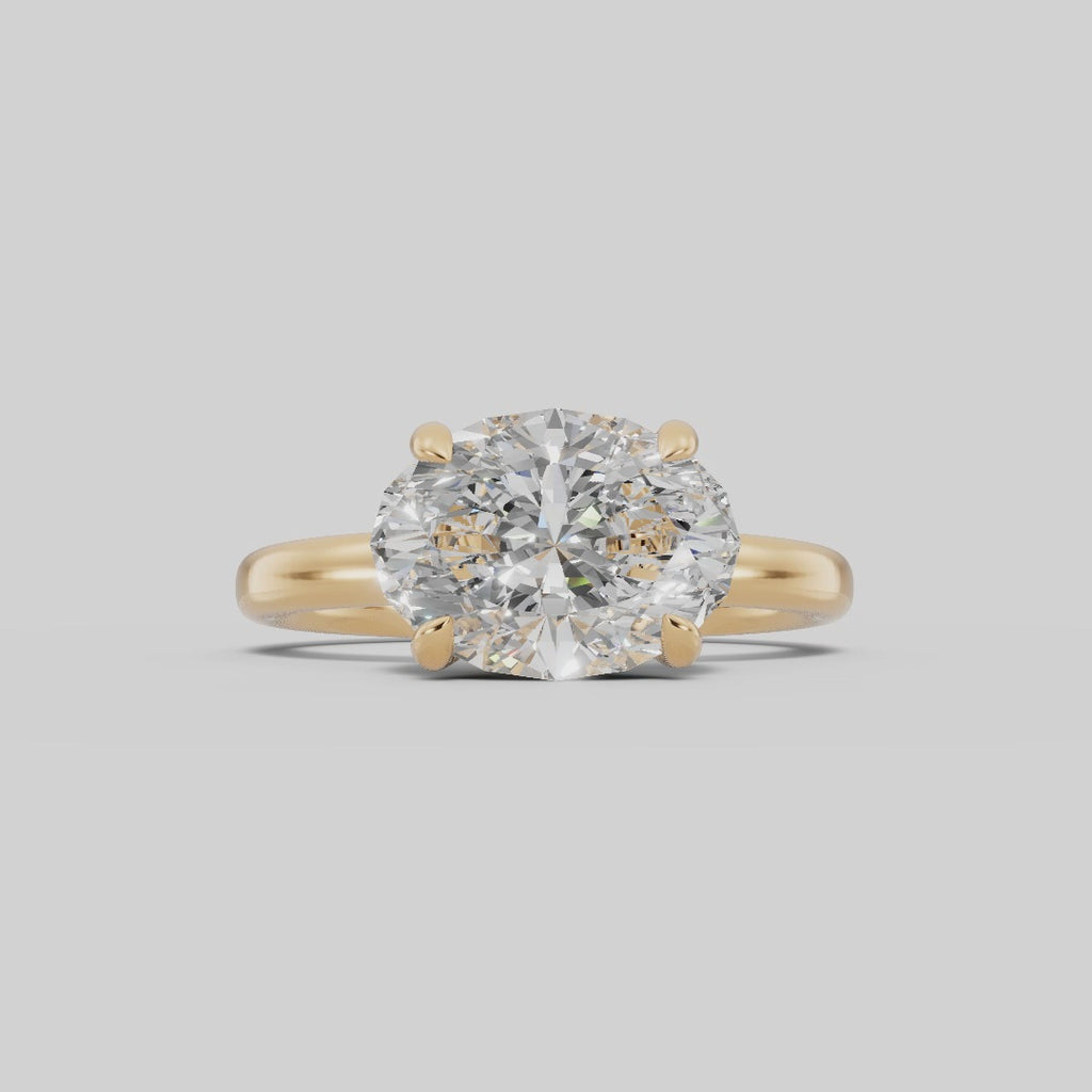 GAIA | Anillo solitario oval east west
