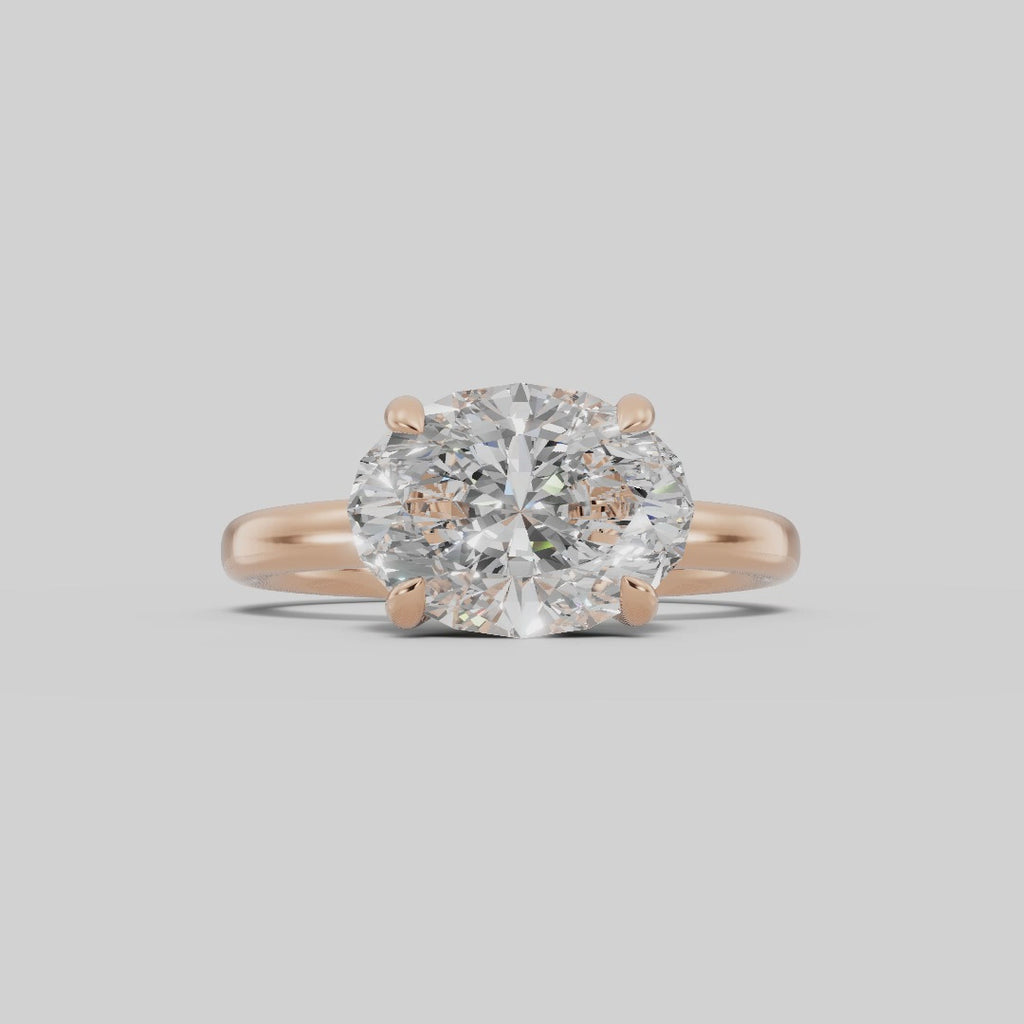 GAIA | Anillo solitario oval east west